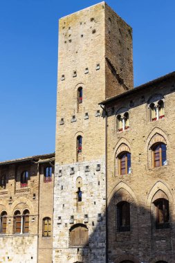 San Gimignano, Toskana, İtalya ve Avrupa 'nın taş kulesi.