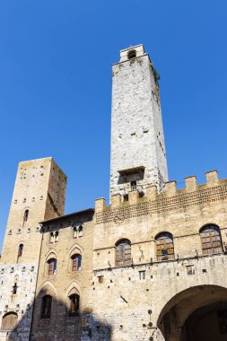 San Gimignano, Toskana, İtalya ve Avrupa 'nın taş kulesi.
