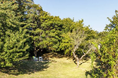 Vallfabrica, Umbria, İtalya ve Euro çevresindeki yemyeşil bahçeler