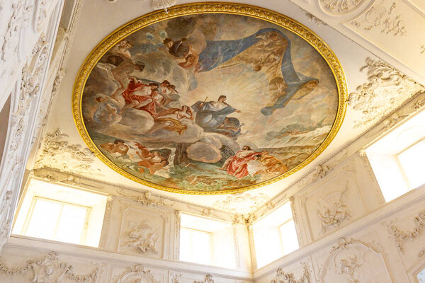 Интерьер дворца барокко Мангейма, Мангейм, Баден-Вюртемберг, Германия, Европа