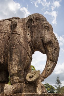 Big stone elephant statue at the Konark Sun Temple, Odisha, India, Asia clipart