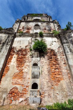 Exterior of the Sinking Bell Tower in Laoag, Ilocos Norte, Philippines, Asia clipart