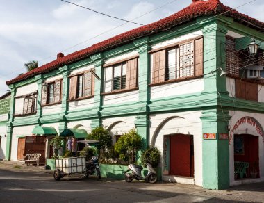 Old building in the historic center of Vigan, an Unesco World Heritage site in the Philippines, Asia clipart