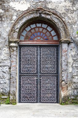 Entrance door of the Saint Augustine Church or Paoay Church in Paoay, Ilocos Norte, Philippines, Asia clipart