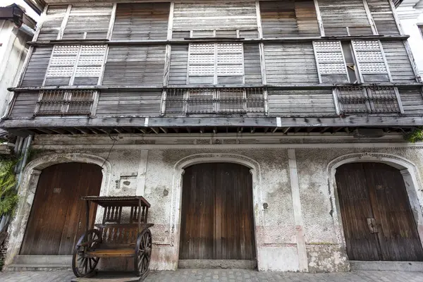 stock image Old building in the historic center of Vigan, an Unesco World Heritage site in the Philippines, Asia