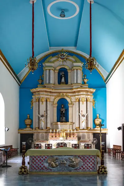 stock image Interior of Laoag cathedral (Saint William's Cathedral) in Laoag, Ilocos Norte, Philippines, Asia