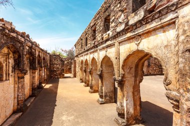 Jakhira Mahal Sarayı, Kalinjar Kalesi, Uttar Pradesh, Hindistan, Asya
