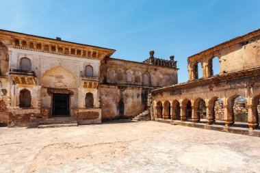 Raja Aman Singh Sarayı, Kalinjar Kalesi, Uttar Pradesh, Hindistan, Asya