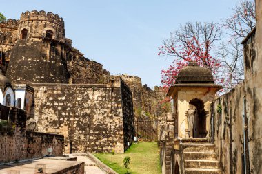 Facade of Jhansi fort in Jhansi, Budelkhand, Uttar Pradesh, India, Asia