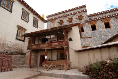 Song Zan Lin Si tapınağı ve keşiş evleri, Şangri-la, Yunnan Eyaleti, Çin, Asya