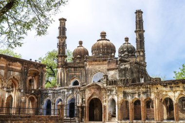 Cami ve İmabara mezarı - Konut, Lucknow, Uttar Pradesh, Hindistan, Asya