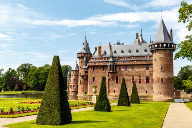 Kasteel De Haar Kalesi, Haarzuilens, Utrecht, Hollanda, Avrupa