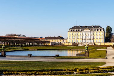 Exterior of the Augustusburg palace in Bruhl, North Rhine-Westphalia, Germany, Europe clipart