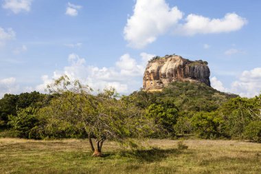 View at Sigiriya Rock, central Matale, Sri Lanka, Asia clipart