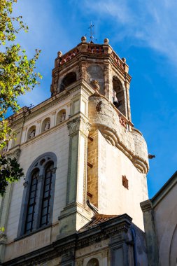 Tower of Baslica de Santa Maria de Mataro church in Mataro, Catalonia, Spain, Europe clipart