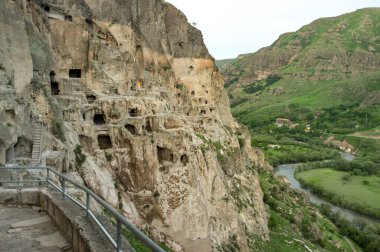 12. yüzyıl mağara kasabası Vardzia, Gürcistan, Avrupa