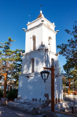 Church's tower of the small Toconao village in the Atacama Desert, Chile, South America clipart