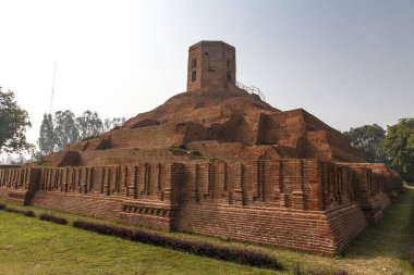 Sarnath 'daki Chaukhandi Stupa' nın dışı, Uttar Pradesh, Hindistan, Asya