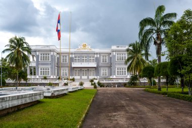 Vientiane, Laos, Asya 'daki Başkanlık Sarayı cephesi