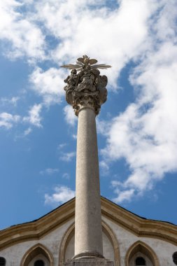 Ljubljana, Slovenya, Avrupa 'daki Kutsal Üçlü Ursuline Kilisesi' nin dışı.