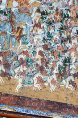 Srirangapatna, Karnataka, Hindistan, Asya 'daki Haider Ali (Üst Panel), Tippu Sultan Yaz Sarayı' nın ön tablosu
