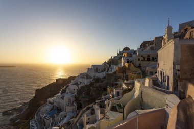 Oia, Santorini, Yunanistan, Avrupa 'da Günbatımı