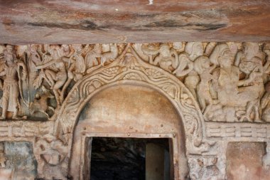 Bhubaneswar 'daki Udaigiri Mağaraları, Odisha, Hindistan, Asya