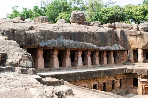 Bhubaneswar 'daki Udaigiri Mağaraları, Odisha, Hindistan, Asya