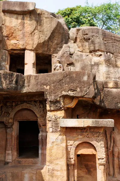 Bhubaneswar 'daki Udaigiri Mağaraları, Odisha, Hindistan, Asya