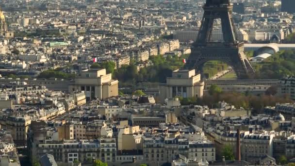 France Paris Aerial View Drone Shot Aerial View Flying Buildings — Stock Video