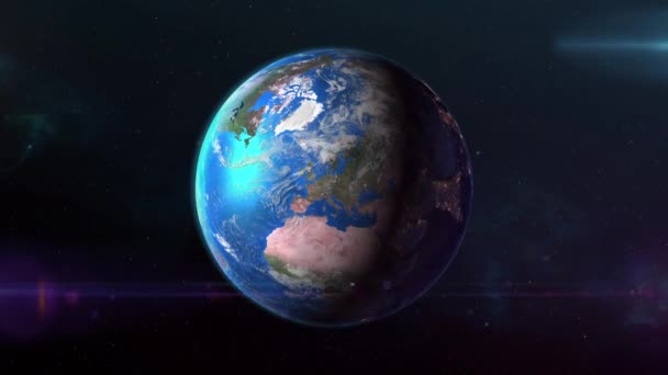 Annäherung Der Kamera Vom Weltraum Zum Planeten Erde Nach Frankreich — Stockvideo