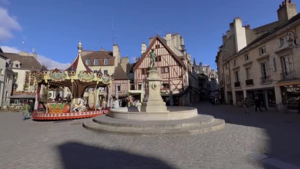 Dijon Francia Febrero 2023 Paseo Por Centro Histórico Dijon Capital — Vídeos de Stock