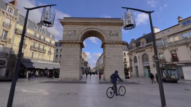 Dijon França Fevereiro 2023 Caminhe Pelo Centro Histórico Dijon Capital — Vídeo de Stock