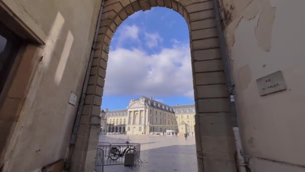 Dijon França Fevereiro 2023 Caminhe Pelo Centro Histórico Dijon Capital — Vídeo de Stock