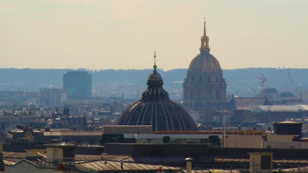 Roofs Houses Paris View Montmartre Hill Center Paris Highest Point — Video Stock