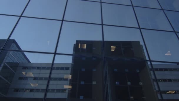 Business District Building Wall Mirror Blue Sky Paris France High — Video