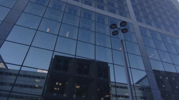 Modern Office High Rise Skyscraper Buildings City Business District Looking — Stock videók