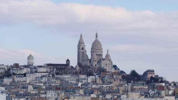 Paris Frankreich Februar 2023 Weite Sicht Von Einem Hohen Punkt — Stockvideo