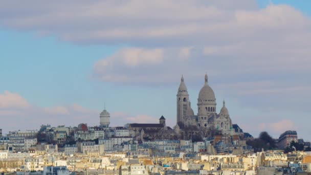 París Francia Febrero 2023 Amplia Vista Los Tejados Las Casas — Vídeos de Stock