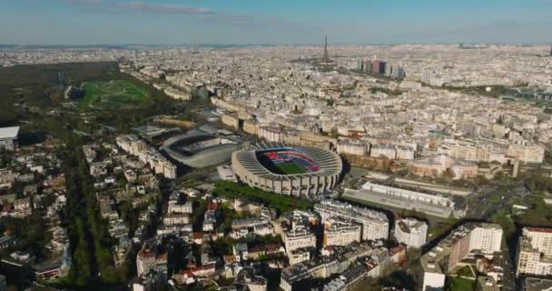 Париж Франція Квітня 2023 Погляд Сучасний Спортивний Стадіон Парижі Підготовлений — стокове відео