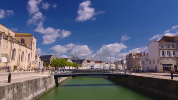 Time Lapse Порту Рошель Франція Знамените Французьке Місто Океані Сонячний — стокове відео