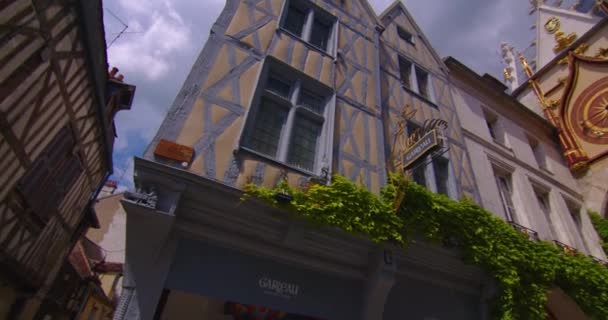 Frankreich Auxerre Mai 2023 Blick Auf Eine Schöne Straße Mit — Stockvideo