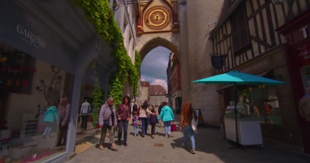 Frankreich Auxerre Mai 2023 Blick Auf Eine Schöne Straße Mit — Stockvideo