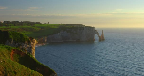 Fransa Çevre Koruması Doğayla Ilgilenin Gün Batımında Fransa Atlantik Okyanusu — Stok video
