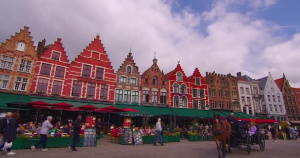 Brugge België Mei 2023 Instelling Schot Bezienswaardigheden Van Belgische Architectuur — Stockvideo