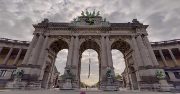 Загальний Вид Міста Створення Знімків Брюсселі Літній Сезон — стокове відео