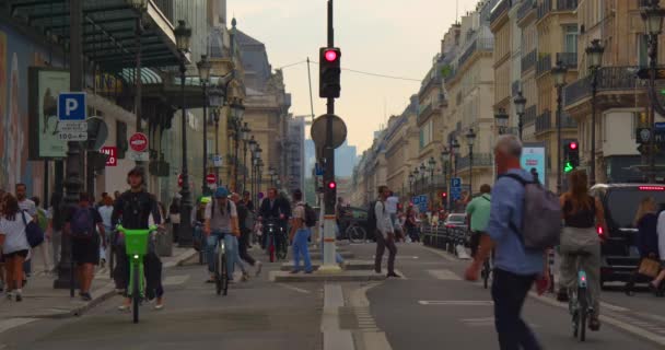 Frankrijk Parijs Juni 2023 Rue Rivoli Een Van Langste Beroemdste — Stockvideo