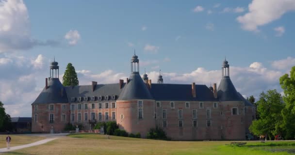 Château Médiéval Situé Dans Centre France Château Historique Saint Fargeau — Video