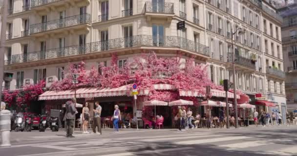 France Paris July 2023 Paris Lifestyle Marais 4Th Arrondissement People — Stock Video