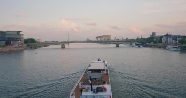 Vlaková Doprava Hlavním Nádraží Kolíně Nad Rýnem Zjišťuji Výhled Město — Stock video
